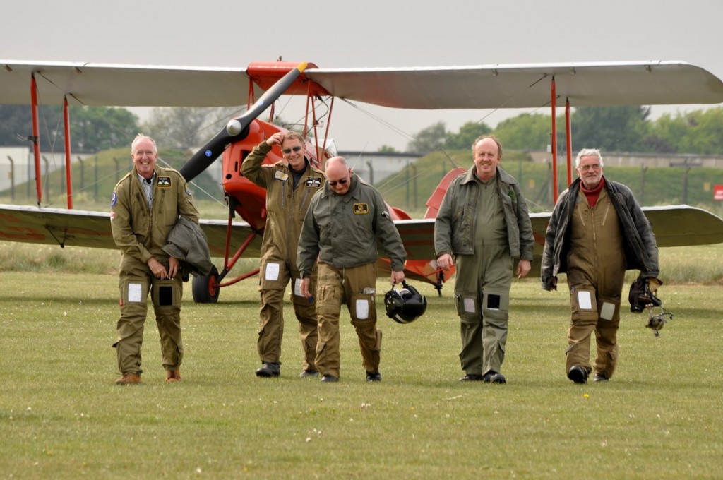 Member of the de havilland Moth Club return to earth!